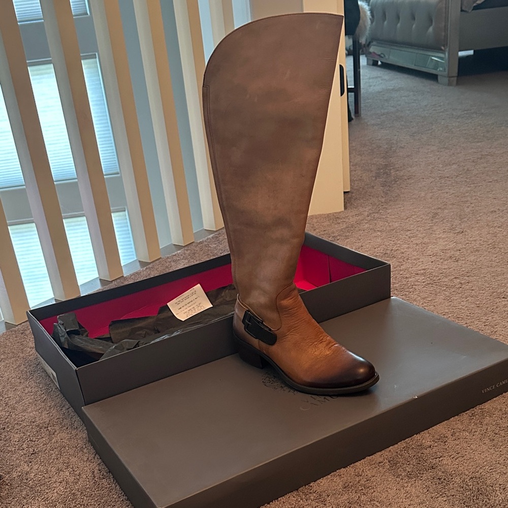 Women Vince Camuto Brown Leather Riding 👢